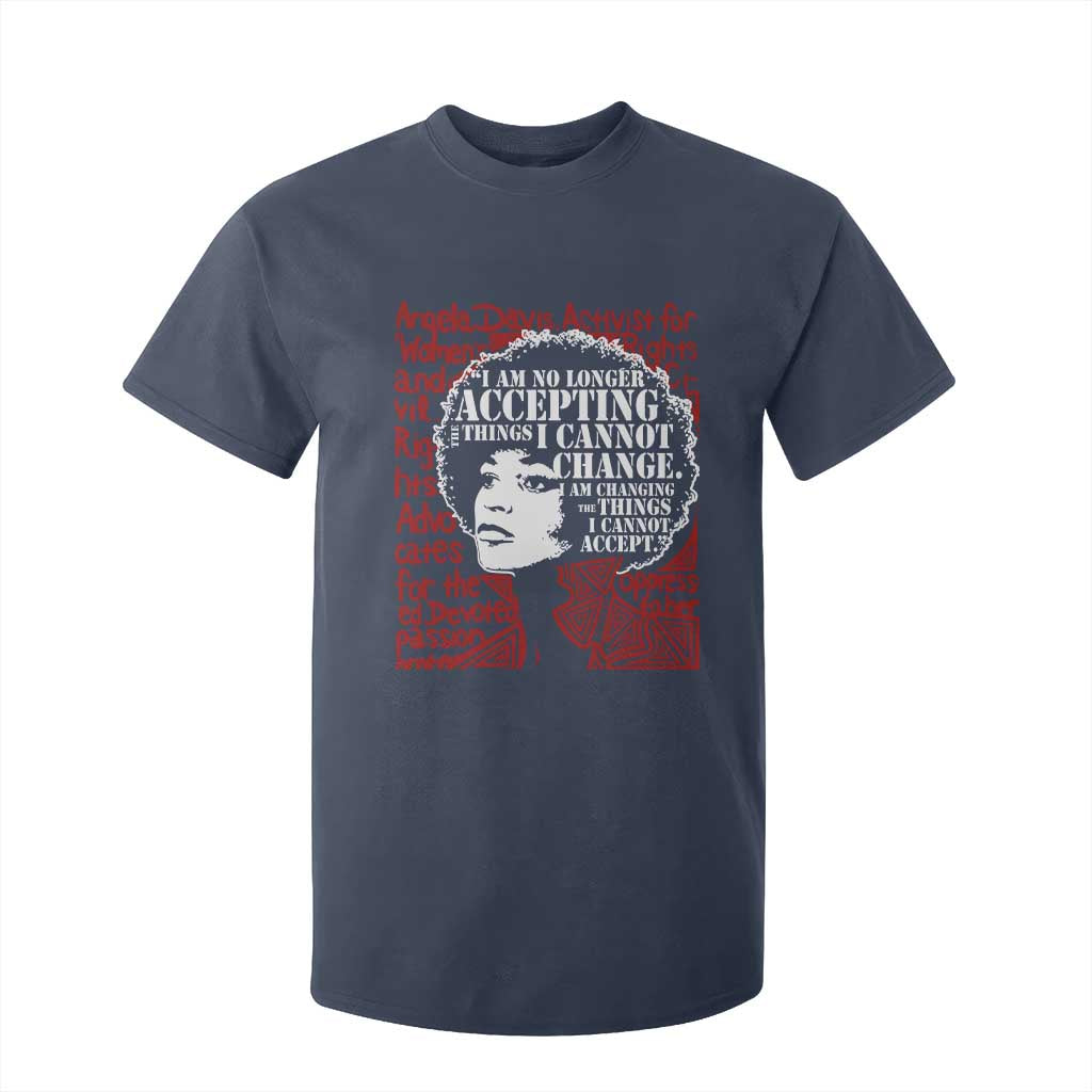 Angela Davis Inspirational Quote T Shirt For Kid Black History Month TS14 Navy Print Your Wear