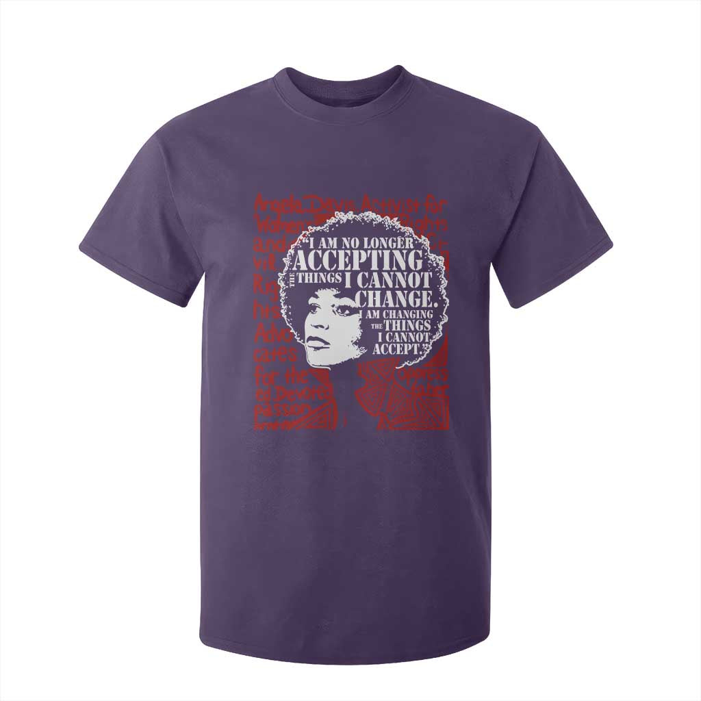 Angela Davis Inspirational Quote T Shirt For Kid Black History Month TS14 Purple Print Your Wear