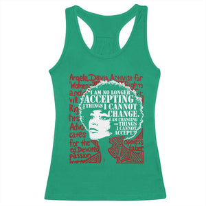 Angela Davis Inspirational Quote Racerback Tank Top Black History Month TS14 Irish Green Print Your Wear