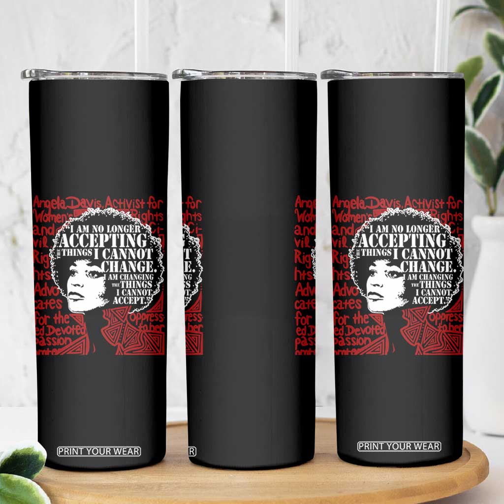 Angela Davis Inspirational Quote Skinny Tumbler Black History Month TS14 Print Your Wear