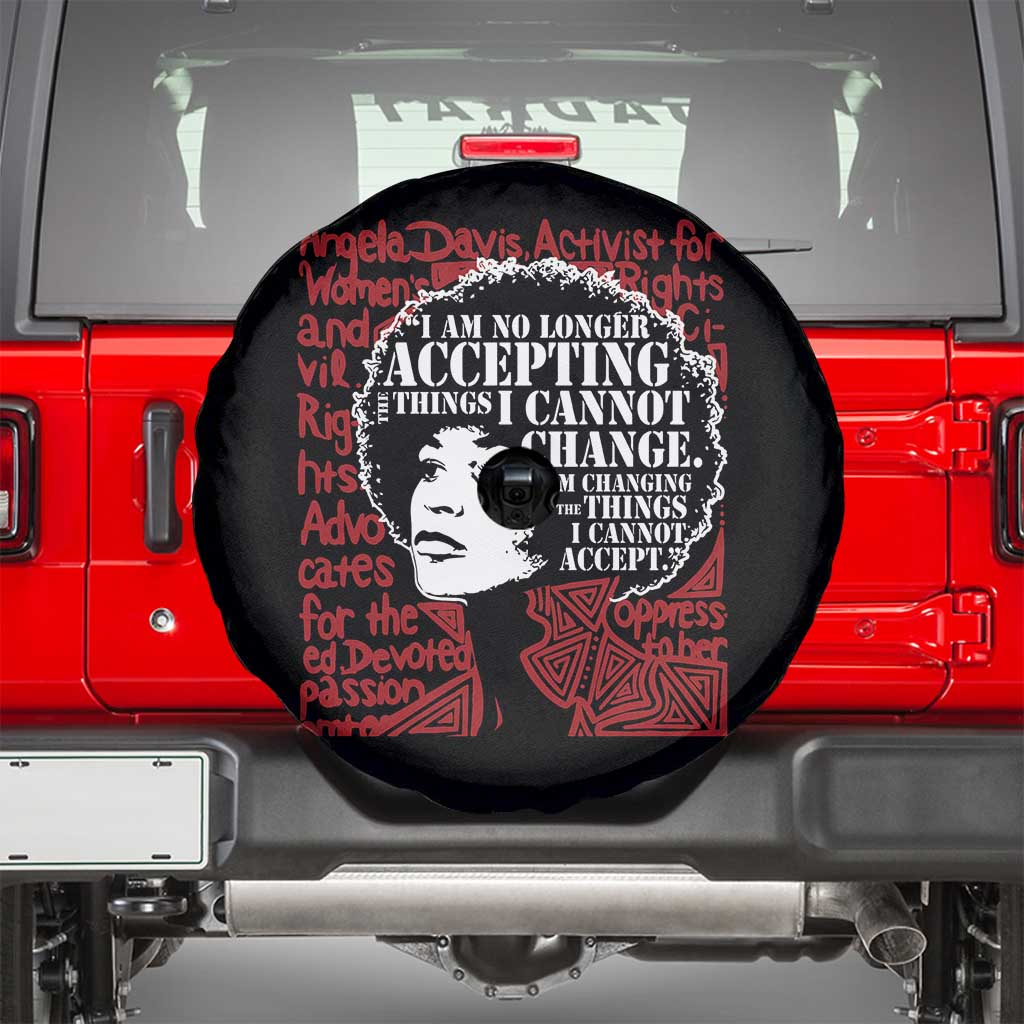 Angela Davis Inspirational Quote Spare Tire Cover Black History Month TS14 Black Print Your Wear