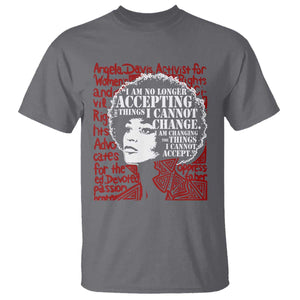 Angela Davis Inspirational Quote T Shirt Black History Month TS14 Charcoal Print Your Wear