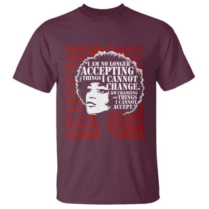 Angela Davis Inspirational Quote T Shirt Black History Month TS14 Maroon Print Your Wear