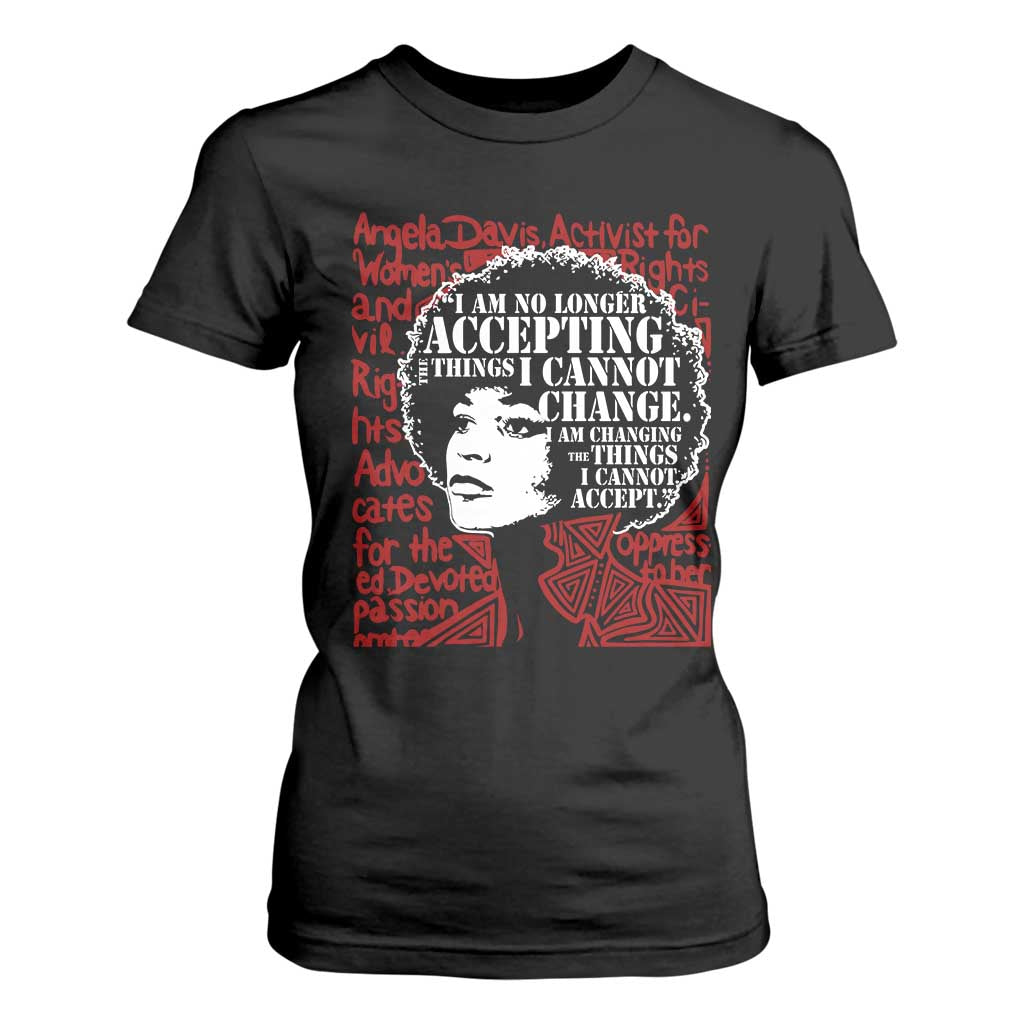 Angela Davis Inspirational Quote T Shirt For Women Black History Month TS14 Black Print Your Wear