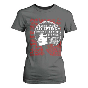 Angela Davis Inspirational Quote T Shirt For Women Black History Month TS14 Dark Heather Print Your Wear