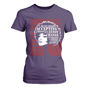 Angela Davis Inspirational Quote T Shirt For Women Black History Month TS14 Purple Print Your Wear