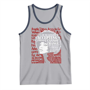 Angela Davis Inspirational Quote Tank Top Black History Month TS14 Athletic Heather Navy Print Your Wear