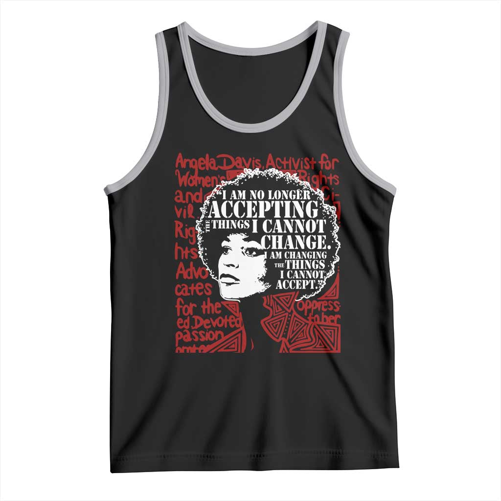 Angela Davis Inspirational Quote Tank Top Black History Month TS14 Black Athletic Heather Print Your Wear