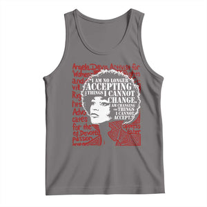 Angela Davis Inspirational Quote Tank Top Black History Month TS14 Deep Heather Print Your Wear
