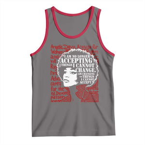 Angela Davis Inspirational Quote Tank Top Black History Month TS14 Deep Heather Red Print Your Wear