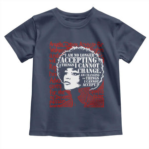 Angela Davis Inspirational Quote Toddler T Shirt Black History Month TS14 Navy Print Your Wear