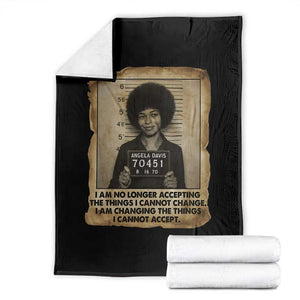 Angela Davis Inspirational Quote Throw Blanket Black History Melanin TS14 Black Print Your Wear