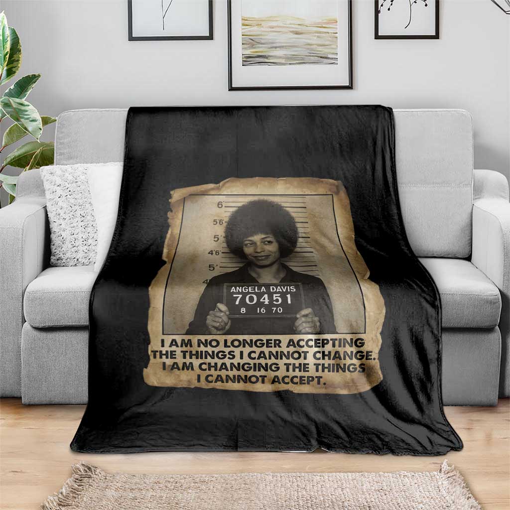 Angela Davis Inspirational Quote Throw Blanket Black History Melanin TS14 Print Your Wear