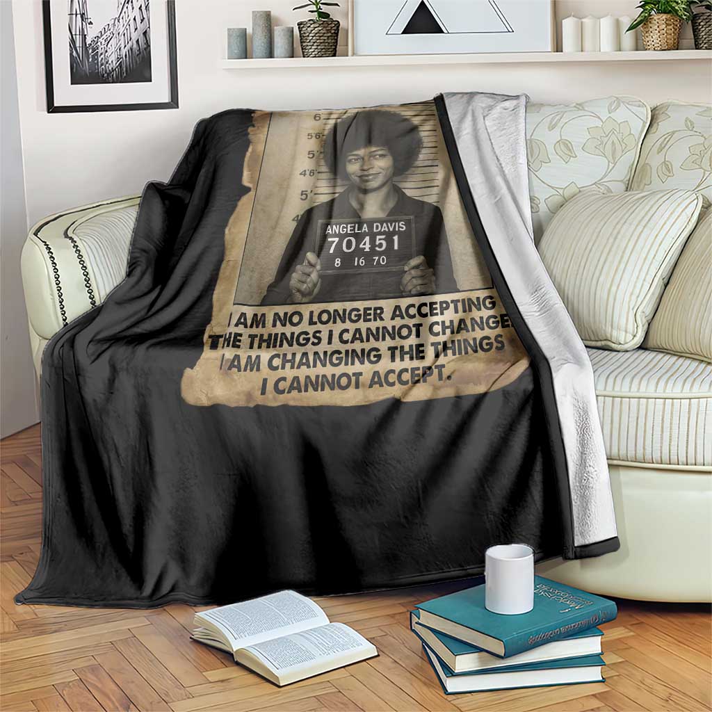 Angela Davis Inspirational Quote Throw Blanket Black History Melanin TS14 Print Your Wear
