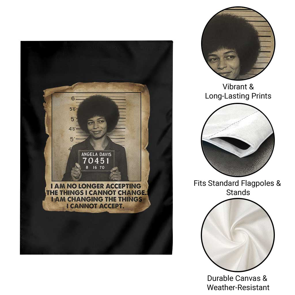 Angela Davis Inspirational Quote Garden Flag Black History Melanin TS14 Print Your Wear