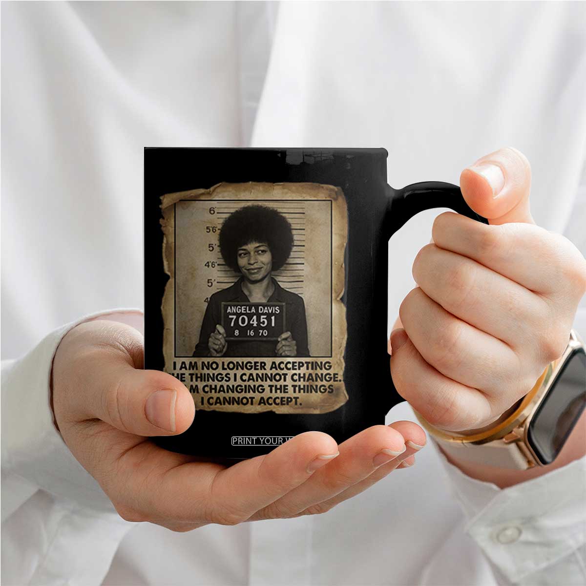 Angela Davis Inspirational Quote Coffee Mug Black History Melanin TS14 Print Your Wear