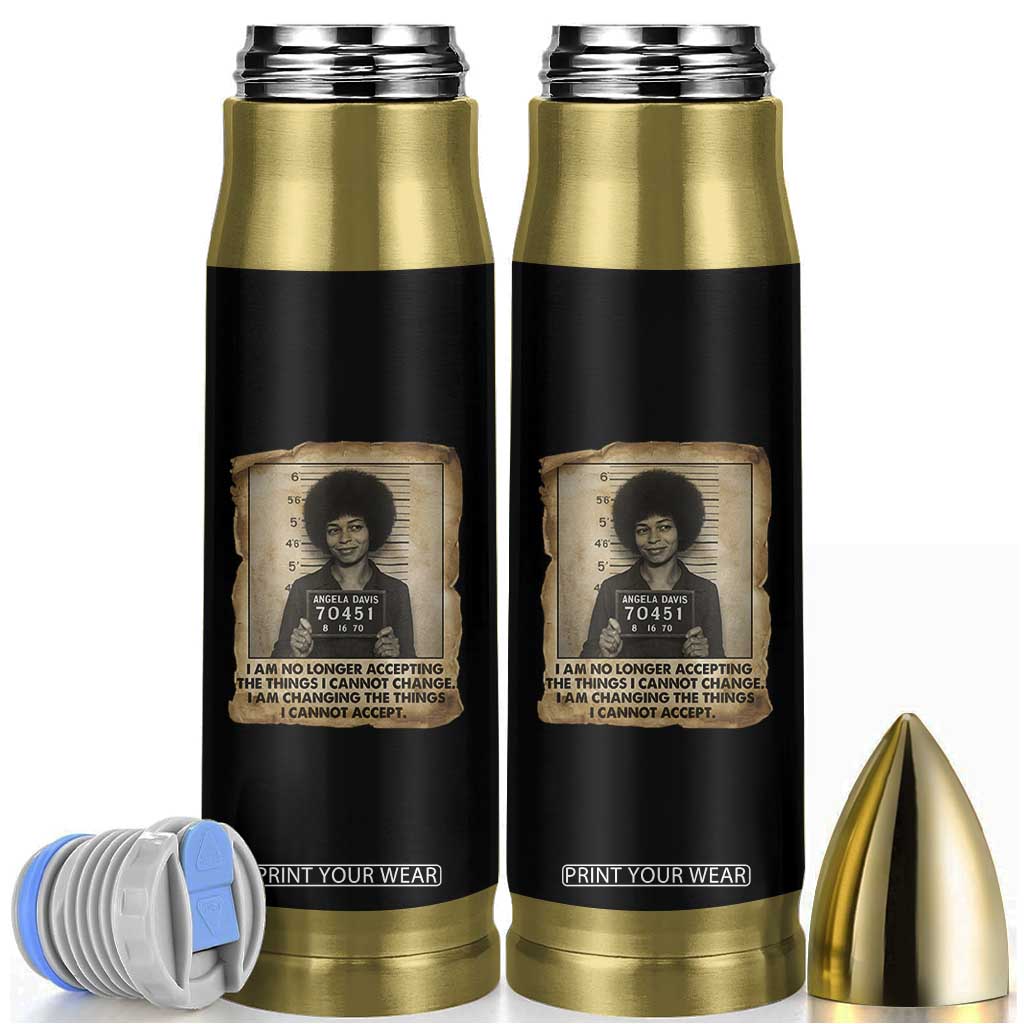 Angela Davis Inspirational Quote Bullet Tumbler Black History Melanin TS14 Black Print Your Wear