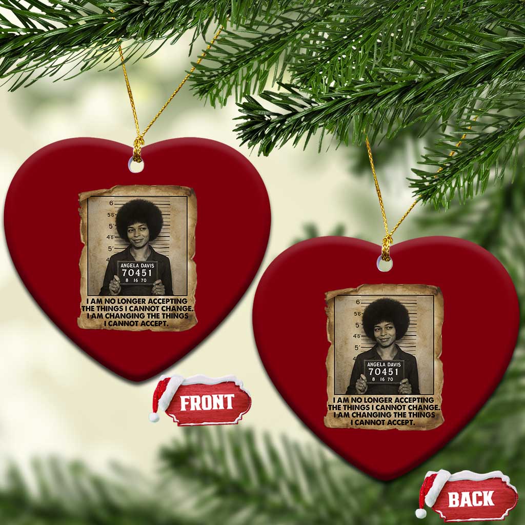 Angela Davis Inspirational Quote Ceramic Ornament Black History Melanin TS14 Print Your Wear