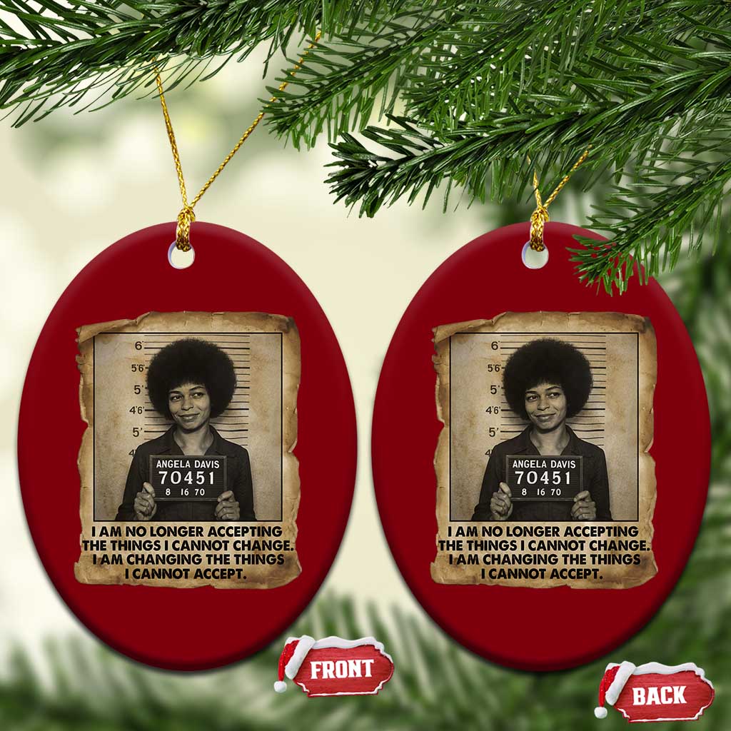 Angela Davis Inspirational Quote Ceramic Ornament Black History Melanin TS14 Print Your Wear