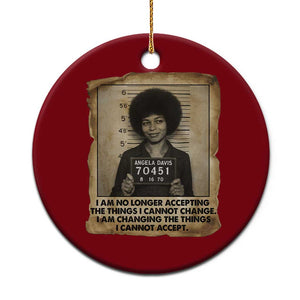 Angela Davis Inspirational Quote Ceramic Ornament Black History Melanin TS14 1pc Red Print Your Wear
