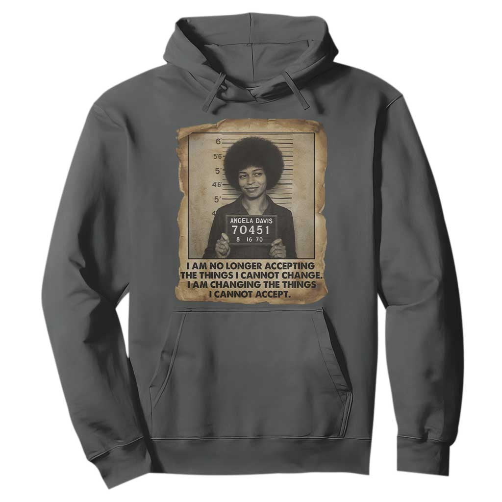 Angela Davis Inspirational Quote Hoodie Black History Melanin TS14 Dark Heather Print Your Wear