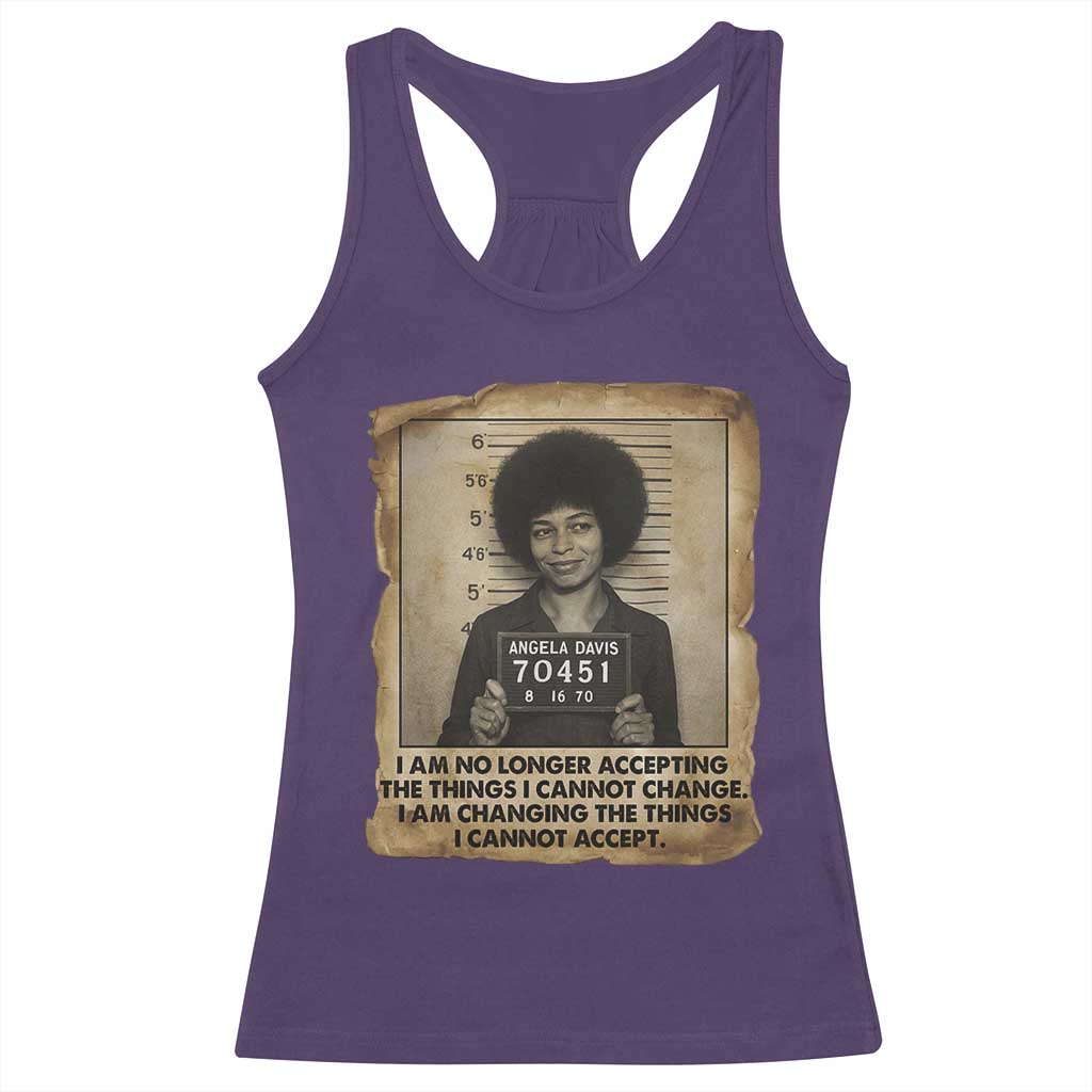 Angela Davis Inspirational Quote Racerback Tank Top Black History Melanin TS14 Purple Print Your Wear