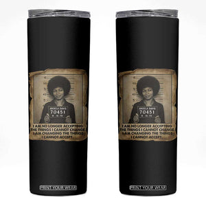 Angela Davis Inspirational Quote Skinny Tumbler Black History Melanin TS14 Black Print Your Wear
