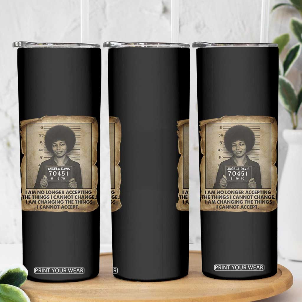 Angela Davis Inspirational Quote Skinny Tumbler Black History Melanin TS14 Print Your Wear