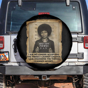 Angela Davis Inspirational Quote Spare Tire Cover Black History Melanin TS14 No hole Black Print Your Wear