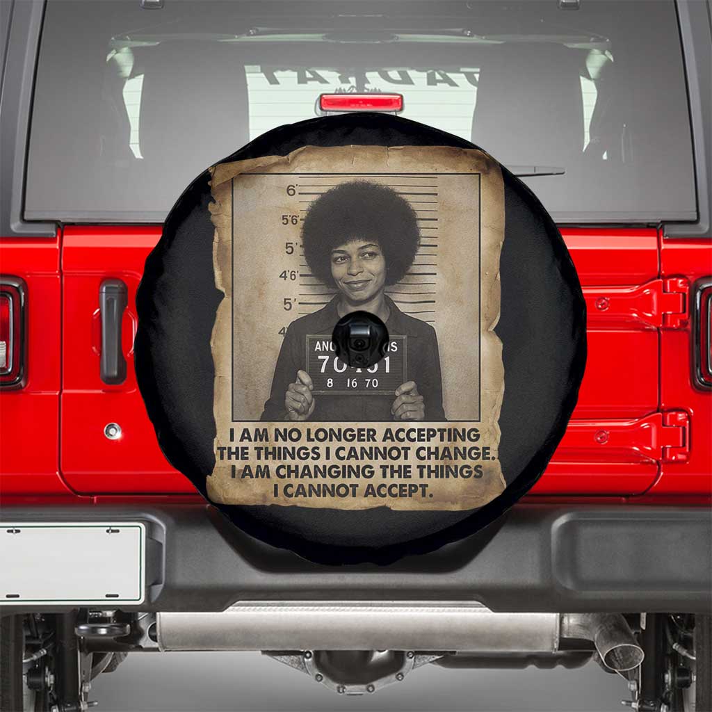 Angela Davis Inspirational Quote Spare Tire Cover Black History Melanin TS14 Black Print Your Wear