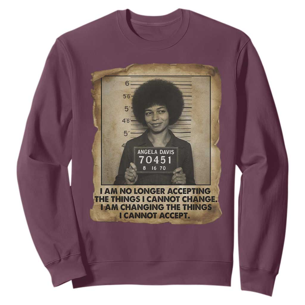 Angela Davis Inspirational Quote Sweatshirt Black History Melanin TS14 Maroon Print Your Wear
