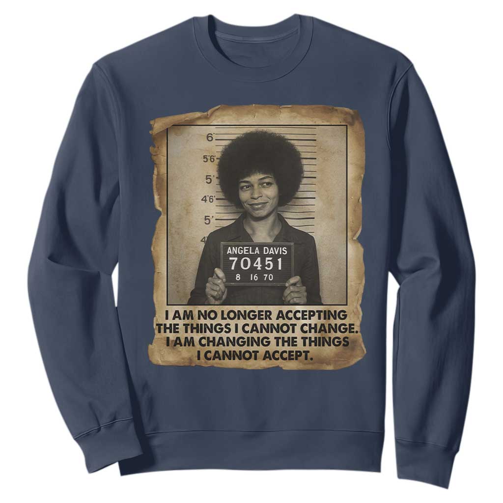 Angela Davis Inspirational Quote Sweatshirt Black History Melanin TS14 Navy Print Your Wear