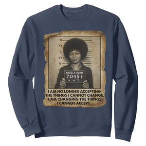 Angela Davis Inspirational Quote Sweatshirt Black History Melanin TS14 Navy Print Your Wear
