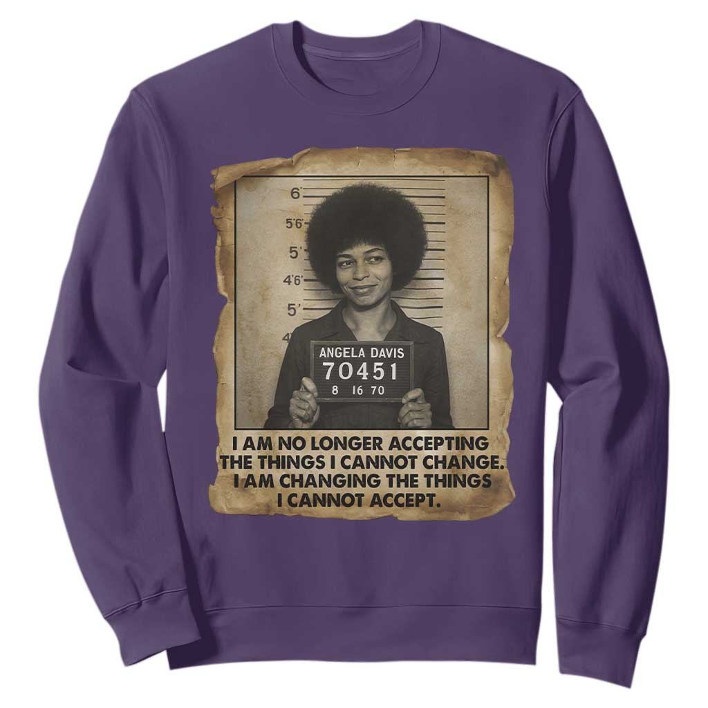 Angela Davis Inspirational Quote Sweatshirt Black History Melanin TS14 Purple Print Your Wear