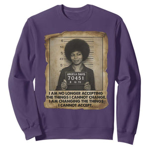 Angela Davis Inspirational Quote Sweatshirt Black History Melanin TS14 Purple Print Your Wear