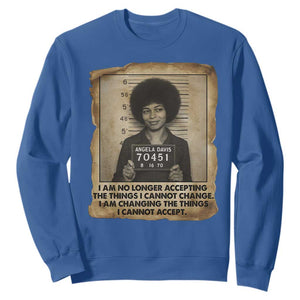 Angela Davis Inspirational Quote Sweatshirt Black History Melanin TS14 Royal Blue Print Your Wear