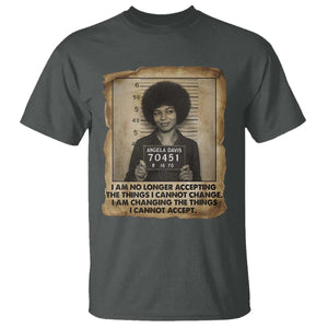 Angela Davis Inspirational Quote T Shirt Black History Melanin TS14 Dark Heather Print Your Wear