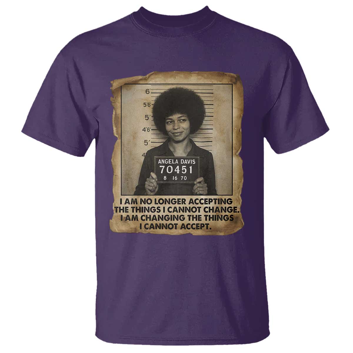 Angela Davis Inspirational Quote T Shirt Black History Melanin TS14 Purple Print Your Wear