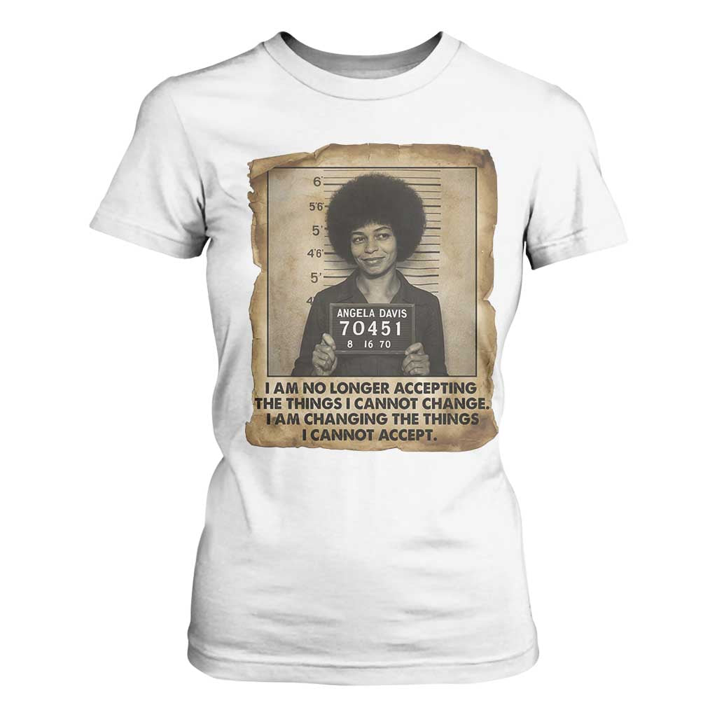 Angela Davis Inspirational Quote T Shirt For Women Black History Melanin TS14 White Print Your Wear
