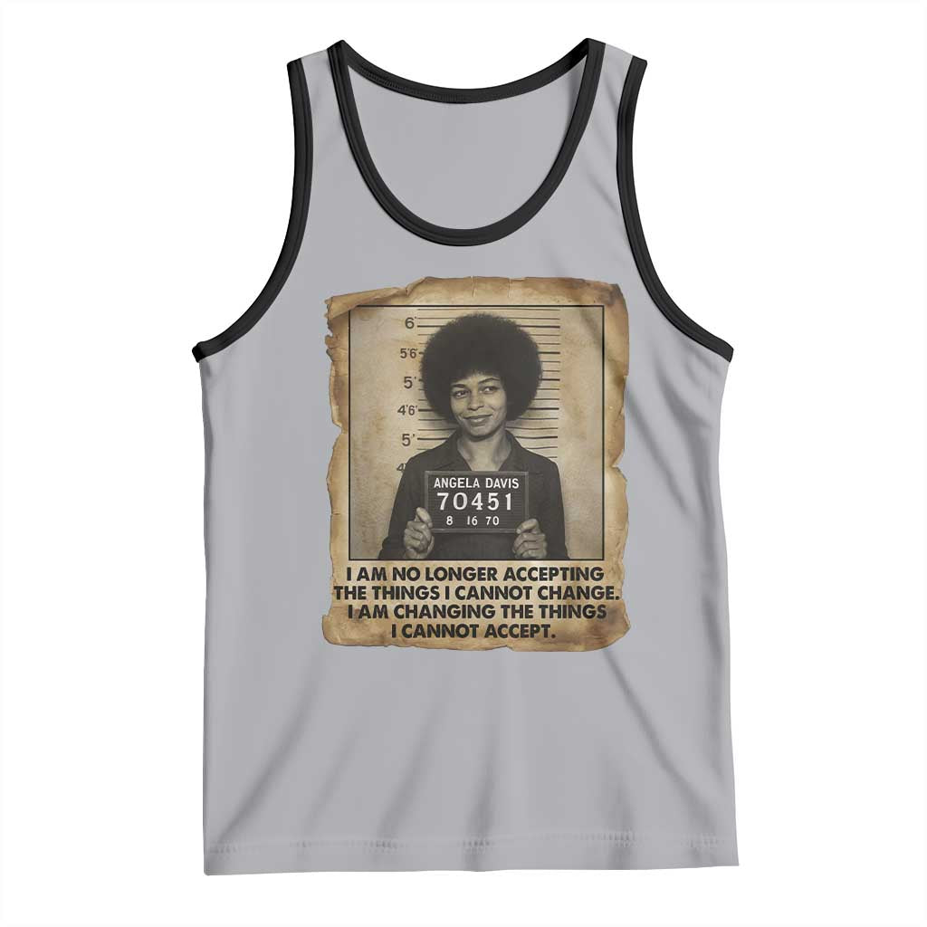 Angela Davis Inspirational Quote Tank Top Black History Melanin TS14 Athletic Heather Black Print Your Wear