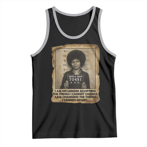Angela Davis Inspirational Quote Tank Top Black History Melanin TS14 Black Athletic Heather Print Your Wear