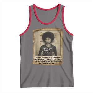 Angela Davis Inspirational Quote Tank Top Black History Melanin TS14 Deep Heather Red Print Your Wear