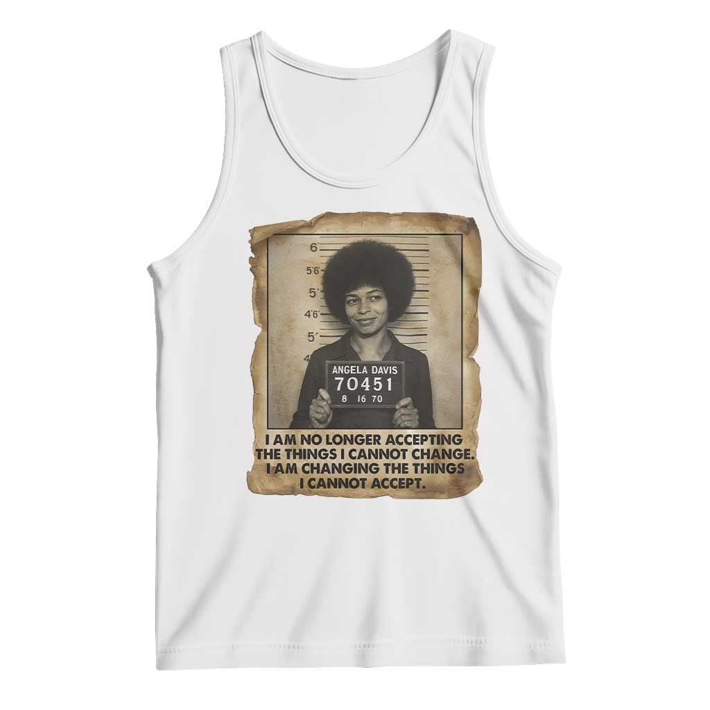 Angela Davis Inspirational Quote Tank Top Black History Melanin TS14 White Print Your Wear