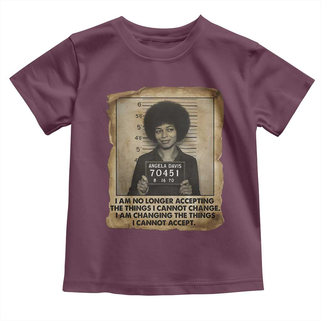 Angela Davis Inspirational Quote Toddler T Shirt Black History Melanin TS14 Maroon Print Your Wear