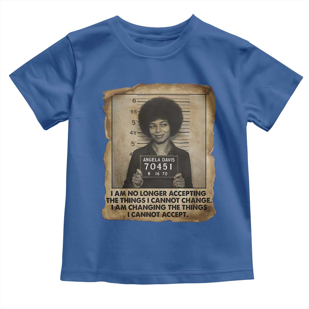 Angela Davis Inspirational Quote Toddler T Shirt Black History Melanin TS14 Royal Blue Print Your Wear