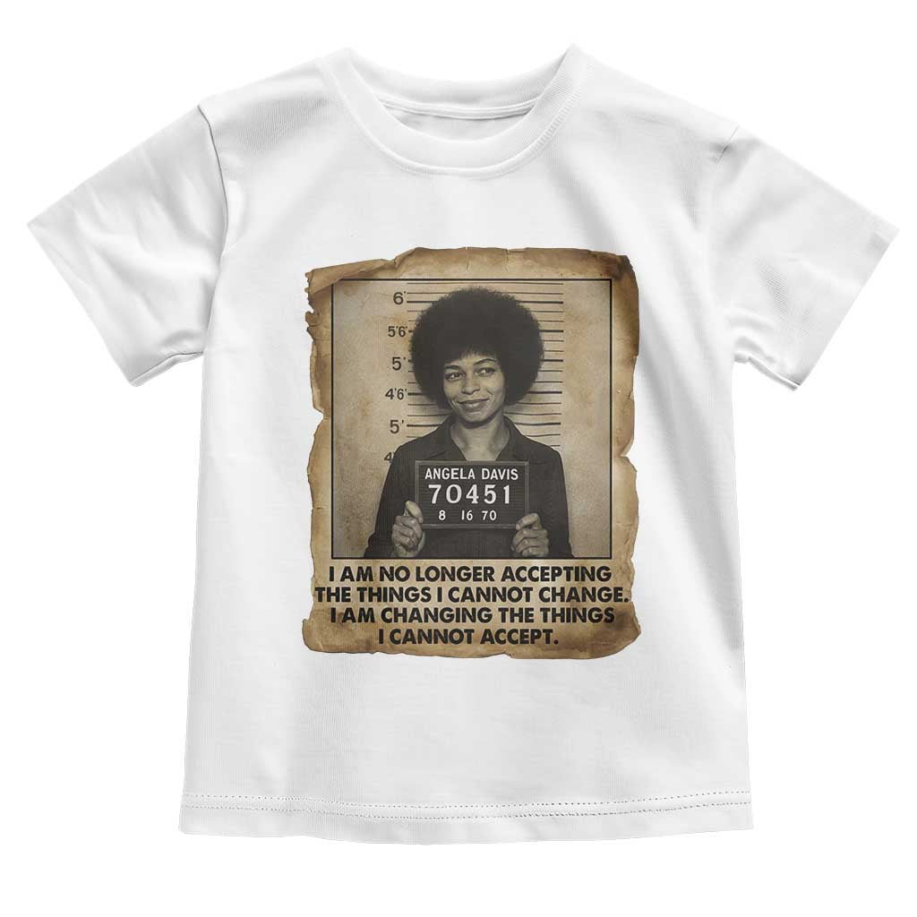 Angela Davis Inspirational Quote Toddler T Shirt Black History Melanin TS14 White Print Your Wear