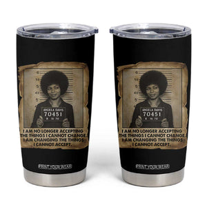 Angela Davis Inspirational Quote Tumbler Cup Black History Melanin TS14 Black Print Your Wear