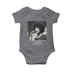 Angela Davis Inspirational Quote Baby Onesie Black History African Pride Power TS14 Charcoal Print Your Wear