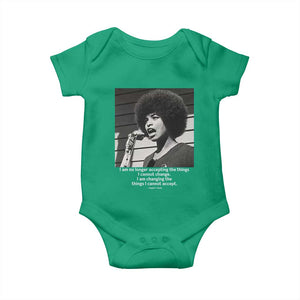 Angela Davis Inspirational Quote Baby Onesie Black History African Pride Power TS14 Irish Green Print Your Wear