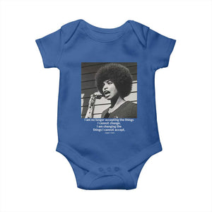 Angela Davis Inspirational Quote Baby Onesie Black History African Pride Power TS14 Royal Blue Print Your Wear